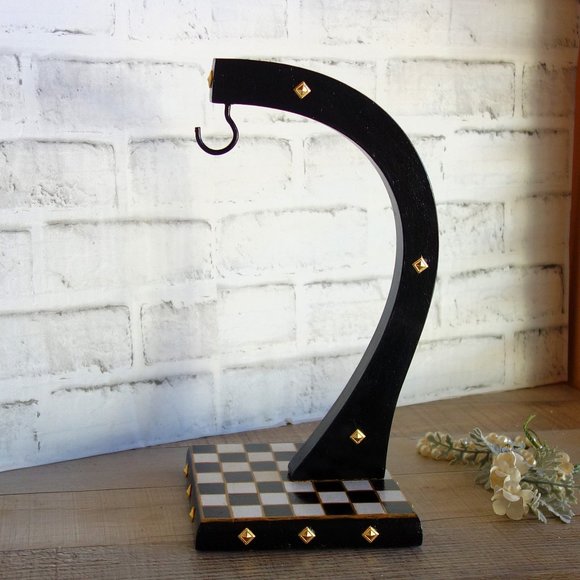 Black and White Checked Banana Hanger Buffalo Check Banana Tree Banana Keeper - Picture 6 of 10